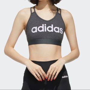 Adidas Dark Gray and Lilac Sport Bra